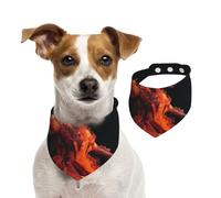 Bandana d'été pour chien motif danseuse du feu, lavable et réglable - Bavoirs triangulaires mignons pour chiens de taille moyenne et grande - Chiots et chats - Taille M