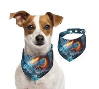 Bandana d'été pour chien motif dragon de glace et dragon de feu, lavable, réglable, triangulaire, bavoirs mignons pour chiens de taille moyenne et grande taille, chiots et chats de petite taille