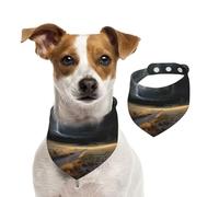 Bandana d'été pour chien Thunder Paysage - Lavable et réglable - Bavoirs triangulaires mignons pour chiens de taille moyenne et grande - Chiots et chats - Taille M