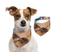 Bandana d'été pour chien Turtles On The Beach - Lavable et réglable - Triangle - Joli bavoir pour animaux de compagnie - Pour chiens de taille moyenne et grande - Chiots et chats - Taille M