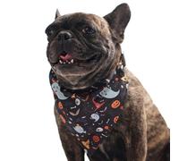Bandana d'Halloween pour animal de compagnie, bavoir triangulaire réglable à dégagement rapide avec anneau en D, élément fantôme citrouille d'Halloween pour chat, chiot et chiens de petite et moyenne
