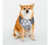 Bandana d'hiver blanc hibou pour chien, petite écharpe triangulaire, bavoirs triangulaires, double foulard réversible, lavable, mouchoir quotidien pour chien de taille moyenne et grande taille, cadeau