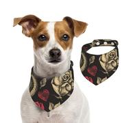 Bandana double face en coton pour chien, fille, garçon, lavable, amour mystérieux et ancien, bavoirs pour chiens de petite, moyenne et grande taille, unisexe, chiens, chats, animaux de compagnie