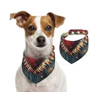 Bandana double face en coton pour chien, fille, garçon, lavable avec ailes d'ange d'amour pour chiens de petite, moyenne et grande taille, unisexe, pour chiens, chats, animaux de compagnie, taille S