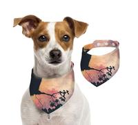 Bandana double face en coton pour chien, fille, garçon, lavable avec silhouette de hibou sur la tête, bavoirs pour chiens de petite, moyenne et grande taille, unisexe, pour chiens, chats, animaux de