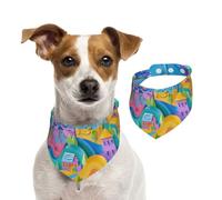 Bandana double face en coton pour chien, fille, garçon, lavable, château de rêve, bavoirs pour chiens de petite, moyenne et grande taille, unisexe, chats, animaux de compagnie, taille S
