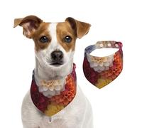 Bandana double face en coton pour chien, fille, garçon, lavable, coloré, brodé, fleur, bavoirs pour chiens de petite, moyenne et grande taille, unisexe, pour chiens, chats, animaux de compagnie