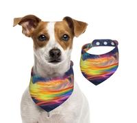 Bandana double face en coton pour chien, fille, garçon, lavable, coloré et rêveur pour chiens de petite, moyenne et grande taille, unisexe, pour chiens, chats, animaux de compagnie, taille M