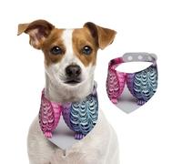 Bandana double face en coton pour chien, fille, garçon, lavable, coloré, motif hibou, bavoirs pour chiens de petite, moyenne et grande taille, unisexe, pour chiens, chats, animaux de compagnie, taille