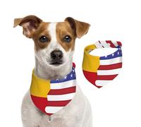 Bandana double face en coton pour chien, fille, garçon, lavable, drapeau américain espagnol, bavoirs pour chiens de petite, moyenne et grande taille, unisexe, pour chiens, chats, animaux de compagnie