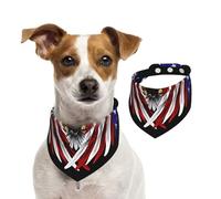 Bandana double face en coton pour chien, fille, garçon, lavable, drapeau des États-Unis, aigle patriotique, bavoirs pour chiens de petite, moyenne et grande taille, unisexe, pour chiens, chats