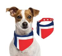 Bandana double face en coton pour chien, fille, garçon, lavable, drapeau norvégien, bavoirs pour chiens de petite, moyenne et grande taille, unisexe, pour chiens, chats, animaux de compagnie, taille S