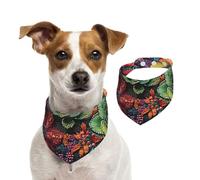Bandana double face en coton pour chien, fille, garçon, lavable, magnifiques fleurs, bavoirs pour chiens de petite, moyenne et grande taille, unisexe pour chiens, chats, animaux de compagnie, taille S