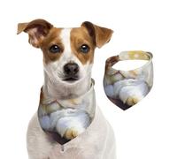 Bandana double face en coton pour chien, fille, garçon, lavable, mignon petit chat perdu dans sa pensée, bavoirs pour chiens de petite, moyenne et grande taille, unisexe, pour chiens, chats, animaux