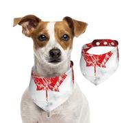 Bandana double face en coton pour chien, fille, garçon, lavable, motif drapeau du Canada rétro, bavoirs pour chiens de petite, moyenne et grande taille, unisexe, pour chiens, chats, animaux de
