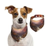 Bandana double face en coton pour chien, fille, garçon, lavable, motif érables sous le soleil mystérieux, bavoirs pour chiens de petite, moyenne et grande taille, unisexe, chiens, chats, animaux de