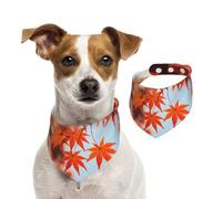 Bandana double face en coton pour chien, fille, garçon, lavable, motif érables sous le soleil, pour chiens de petite, moyenne et grande taille, unisexe, pour chiens, chats, animaux de compagnie