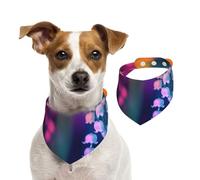 Bandana double face en coton pour chien, fille, garçon, lavable, motif lanterne pichet fleur sous le soleil arc-en-ciel, bavoirs pour chiens de petite, moyenne et grande taille, unisexe, chiens, chats