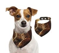 Bandana double face en coton pour chien, fille, garçon, lavable, motif léopard perdu dans la pensée sous le coucher du soleil pour chiens de petite, moyenne et grande taille, unisexe, chiens, chats