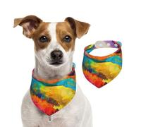 Bandana double face en coton pour chien, fille, garçon, lavable, motif montagnes mystérieuses, bavoirs pour chiens de petite, moyenne et grande taille, unisexe, pour chiens, chats, animaux de