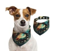 Bandana double face en coton pour chien, fille, garçon, lavable, motif papillon lumineux de l'épreuve, bavoirs pour chiens de petite, moyenne et grande taille, unisexe, pour chiens, chats, animaux de