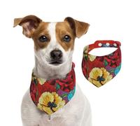 Bandana double face en coton pour chien, fille, garçon, lavable, motif papillons, bavoirs pour chiens de petite, moyenne et grande taille, unisexe, pour chiens, chats, animaux de compagnie, taille L