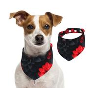 Bandana double face en coton pour chien, fille, garçon, lavable, motif rose foncé gracieux et magnifique, bavoirs pour chiens de petite, moyenne et grande taille, unisexe, chiens, chats, animaux de