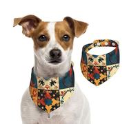 Bandana double face en coton pour chien, fille, garçon, lavable, motifs anciens, bavoirs pour chiens de petite, moyenne et grande taille, unisexe, pour chiens, chats, animaux de compagnie, taille M