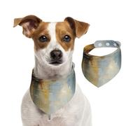 Bandana double face en coton pour chien, fille, garçon, lavable, peinture de paysage poétique, bavoirs pour chiens de petite, moyenne et grande taille, unisexe, chiens, chats, animaux de compagnie de