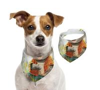 Bandana double face en coton pour chien, fille, garçon, lavable, pour petit, moyen, grand, unisexe, chiens, chats, animaux de compagnie, taille L