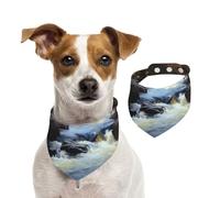 Bandana double face en coton pour chien, fille, garçon, lavable, romantique, petit chien de rivière, bavoirs pour petits, moyens et grands, unisexe, chiens, chats, animaux de compagnie, taille L