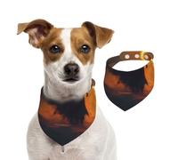 Bandana double face en coton pour chien, fille, garçon, motif mystérieux et cercle de feu, bavoirs pour chiens de petite, moyenne et grande taille, unisexe, chiens, chats, animaux de compagnie, taille