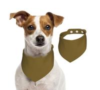 Bandana double face marron chêne pour chien - Écharpe réversible en coton pour petits et grands chiens - Accessoires imprimés uniques pour chiots