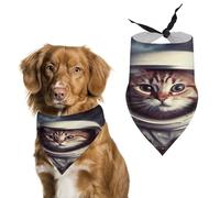 Bandana doux et respirant pour chiens et chats, imprimé astronaute, écharpe légère en polyester, parfait pour un style quotidien ou des événements spéciaux