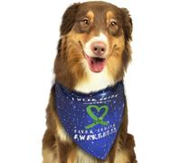 Bandana Doux pour Chien « Je Porte du Vert pour la Sensibilisation au Cancer du Foie », Foulard Triangulaire, Accessoires pour Animaux de Compagnie pour Chiens et chats79