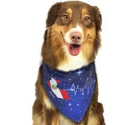 Bandana Doux pour Chien, Motif Drapeau péruvien, Contour de la Carte du Pays, Battement de cœur, Pérou, Foulard Triangulaire, Accessoires pour Animaux de Compagnie pour Chiens et Chats 32