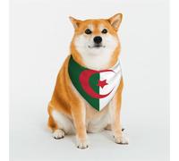 Bandana drapeau de l'Algérie pour chiens de petite, moyenne et grande taille, foulard triangle pour chat ou garçon