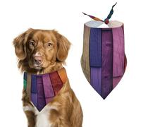 Bandana durable pour animaux de compagnie, écharpe triangulaire à imprimé bois coloré pour chiens et chats, doux, élégant et facile à laver, idéal pour les promenades, les photos et plus encore