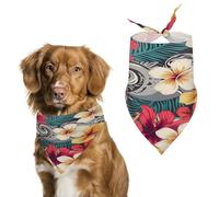 Bandana durable pour animaux de compagnie, motif hawaïen coloré, écharpe triangulaire pour chiens et chats, doux, élégant et facile à laver, idéal pour les promenades, les photos et plus encore