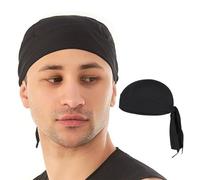 Bandana Durag Homme,Hommes Protection Solaire éTé Pirate Bandeau Cowboy Snoods,Femmes VéLo Bonnet Moto Foulard Casquette,TêTe avec Buff Balaclava Bandeaux,Sport Enfants Bandanas pour Sports(Noir)