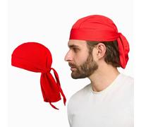Bandana Durag Homme,Hommes Protection Solaire éTé Pirate Bandeau cowboy Snoods,Femmes VéLo Bonnet Moto Foulard Casquette,TêTe Avec Buff Balaclava Bandeaux,Sport Enfants Bandanas pour Sports(Rouge)