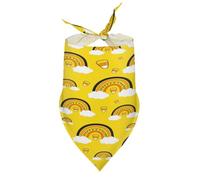 Bandana/écharpe/Bavoir Triangulaire en Forme d'arc-en-Ciel avec Bonbons de maïs pour Halloween - Cadeau Mignon pour Animaux de Compagnie (Chats, Chiens)
