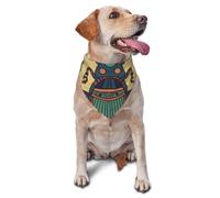 Bandana égyptien pour chien scarabée - Accessoires pour chiens de petite et moyenne taille - Accessoire photo - Bandana triangulaire réglable - Lavable - Foulard pour chien