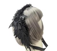 Bandana élégant en dentelle avec nœud papillon pour les fans de mode gothique pour cosplay et photographie Accessoire élégant