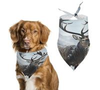 Bandana élégant pour chats et chiens, écharpe triangulaire à imprimé élan des neiges, léger et durable, parfait pour un usage quotidien ou des événements spéciaux