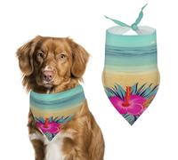 Bandana élégant pour chats et chiens, écharpe triangulaire à imprimé Hello Hawaï, léger et durable, parfait pour un usage quotidien ou des événements spéciaux