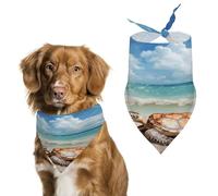 Bandana élégant pour chats et chiens, écharpe triangulaire imprimée tortue de mer, étoile de mer, léger et durable, parfait pour un usage quotidien ou des événements spéciaux
