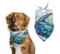 Bandana élégant pour chats et chiens, écharpe triangulaire imprimée tortue de mer, légère et durable, parfaite pour un usage quotidien ou des événements spéciaux