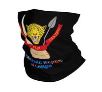 Bandana Emblème National De La République Démocratique du Congo Durable Facekini Anti-UV Masque pour Raves Vélo Activité en Plein Air 2 Pièces