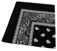 Bandana en coton motif cachemire - Noir - Taille Unique